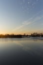 Absolutely Stunning Sunset Over Frozen Lake