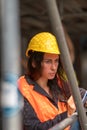 Female apprentice construction worker