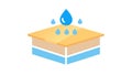 Absorbent Layer Material with Water Drops Illustration, vector design Generative AI Royalty Free Stock Photo