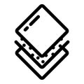 Absorbing material icon, outline style