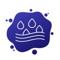 Absorption, absorb water line icon, vector