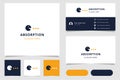 Absorption of art logo design with editable slogan. Branding book and business card template. Royalty Free Stock Photo