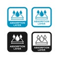 Absorption layer set vector badge logo icon