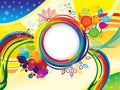 Absract artistic creative rainbow wave background