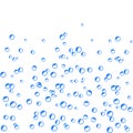 Absract Flat water Bubbles Isolated on the white Background.