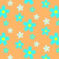 Absract summer floral seamless pattern Royalty Free Stock Photo