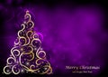 Absrtact Floral Christmas Tree Background, Royalty Free Stock Photo