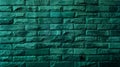 abstact aged brick stone wall in green color tone, close up view, used as background with blank space for design. Royalty Free Stock Photo