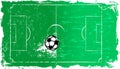 abstact background with soccer ball soccer field football grungy frame paint strokes and splashes free copy space