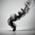 abstact black smoke isolated on a white background.