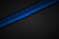 Abstact blue line vector background with octagonal mesh. Overlap layers on black background Royalty Free Stock Photo