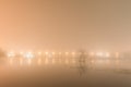 abstact blurred background of Uttamanusorn Bridge or Mon Bridge Royalty Free Stock Photo