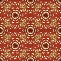 Art Deco Patterns on red and brown colors