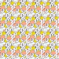 Finance pattern on white and yellow background