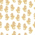 Seahorse seamless pattern background Royalty Free Stock Photo