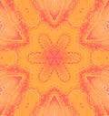 Seamless regular floral pattern orange red centered