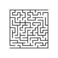 Abstact labyrinth. Educational game for kids. Puzzle for children. Maze conundrum. Find the right path. Vector illustration