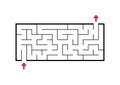 Abstact labyrinth. Educational game for kids. Puzzle for children. Maze conundrum. Find the right path. Vector illustration