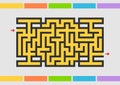 Abstact labyrinth. Game for kids. Puzzle for children. Maze conundrum. Color vector illustration