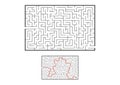 Abstact labyrinth. Game for kids. Puzzle for children. Maze conundrum. Vector illustration