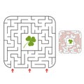 Abstact labyrinth. Game for kids. Puzzle for children. Maze conundrum. Vector illustration