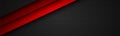 Abstact red line vector header with octagonal mesh. Overlap layers on black banner with hexagonal pattern Royalty Free Stock Photo