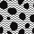 Abstact seamless pattern. Dot and zig-zag line backdop Royalty Free Stock Photo