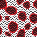 Abstact seamless pattern. Dotted line texture. Dot and zig-zag l Royalty Free Stock Photo