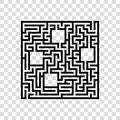 Abstact square labyrinth. Educational game for kids. Puzzle for children. Maze conundrum. Find the right path. Vector illustration