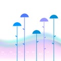Abstaract background with umbrellas Royalty Free Stock Photo