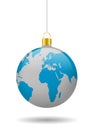 Abstarct christmas ball, earth world globe Royalty Free Stock Photo