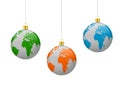 Abstarct christmas ball, earth world globe Royalty Free Stock Photo