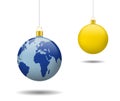 Abstarct christmas ball, earth world globe Royalty Free Stock Photo