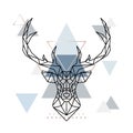 Abstarct Geometric Head Deer.