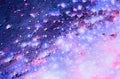 abstarct sky background with pink and dark blue