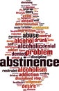 Abstinence word cloud Royalty Free Stock Photo