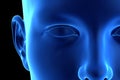 An abstrac blue female face Royalty Free Stock Photo