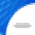 Abstrac vector blue triangles background. layout. eps 10 Royalty Free Stock Photo