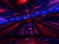 Abstract 3D Render Red Blue Tube Background