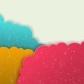 Abstract 3d vector background. Clouds form.