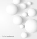 Abstract 3D white spheric background