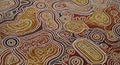 Abstract Aboriginal Dot Art in Earth Tones Royalty Free Stock Photo