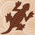 Abstract Aboriginal lizard dot painting