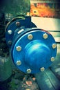 Abstract. Abstract. Hot steam heating system pipelines. Ball valves with blind flanges.