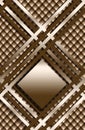 Brown gradient blurred background with shiny intersecting stripes. Warm coffee shades.