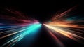 abstract acceleration speed motion on night road Royalty Free Stock Photo