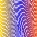 Abstract acid color wavy background, optical art, opart striped. Neon gradient