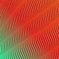 Abstract acid color wavy background, optical art, opart striped. Neon gradient