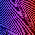 Abstract acid color wavy background, optical art, opart striped. Neon gradient