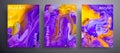 Abstract acrylic banner, fluid art vector texture pack. Beautiful background that applicable for design cover, poster Royalty Free Stock Photo